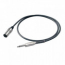 Cable PROEL Xlr Macho a Jack Mono 6.3MM 5 Metros