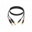 Cable KLOTZ 2 Rca - 2 Jack Mono 3 Metros Pro Cable