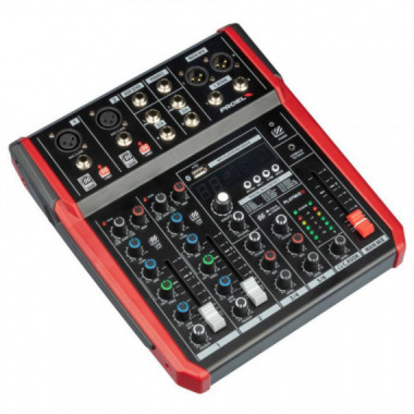 Mesa Mezclas PROEL 2 Mic Line ,2 Stereo, USB Bt ,