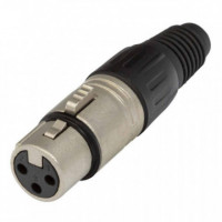 Conector PROEL Xlr Hembra Aereo 3 Pins Niquel