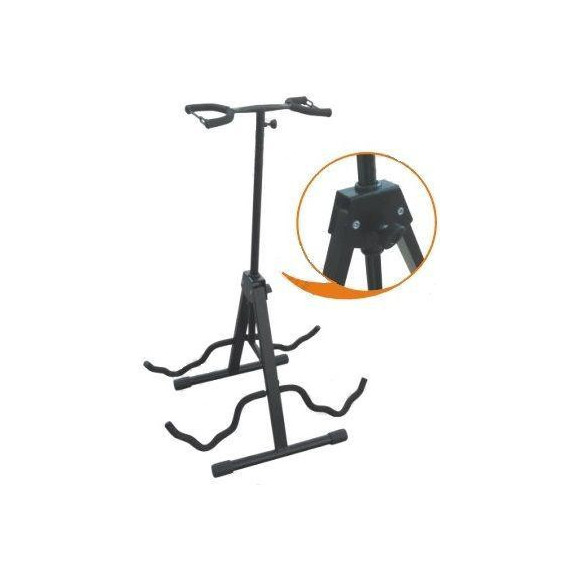 SOPORTE GUITARRA ADMIRA DOBLE NEGRO
