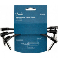 Cable FENDER Jack Jack 20 Cm Acodado Pack 3PC. Pat