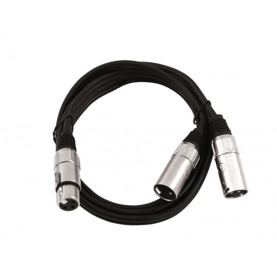 Cable OMNITRONIC Xlr Hembra a 2 Xlr Machos 1,5 Mt