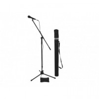 Microfono OMNITRONIC Set Soporte Cable 5MT Pinza y