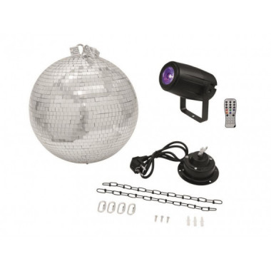 BOLA ESPEJO EUROLITE 30CM CON MOTOR +LED PST-5 QCL