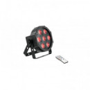 PARCAN EUROLITE LED RGBAW +UV 7 X10W DMX CON MANDO