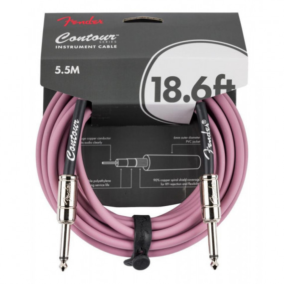 Cable FENDER Jack Jack 5,5 Metros Burgundy Mist