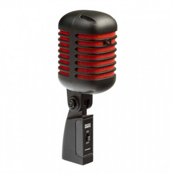Microfono EIKON Dinamico Vocal Vintage Negro Rojo