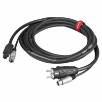 Cable PROEL Señal+corriente 3X1.5MM+AUDIO 5 Metro