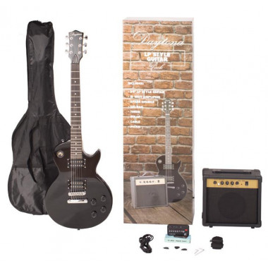 Pack Guitarra Daytona Electrica Lp Negra  ENRIQUE KELLER