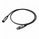 Cable Microfono PROEL Xlr Macho Xlr Hembra 6 Metro