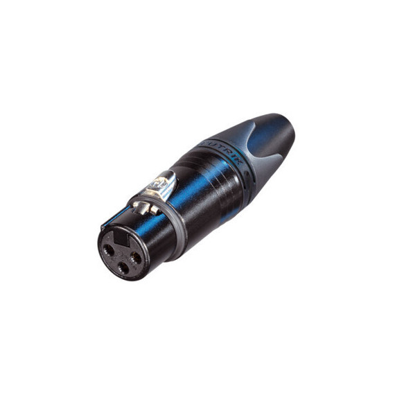 Conector NEUTRIK Xlr Hembra Aereo 3P Carcasa Negra