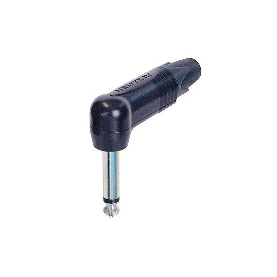 Conector NEUTRIK Jack Acodado Mono Aereo Negro
