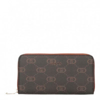 Cartera Grande con Cremallera Alrededor y Logotipo  LIU JO