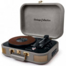 MUSE MT201BTG Tocadiscos Estereo con BLUETOOTH Gris Claro