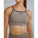 TYR High Neck Sports Bra Cinder