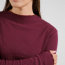 Camisa Mujer Camiseta DEDICATED Ryd Rib Fig Red