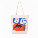 Bolsos Bolso Tote Bag DEDICATED Torekov Foal With Birds Off-white