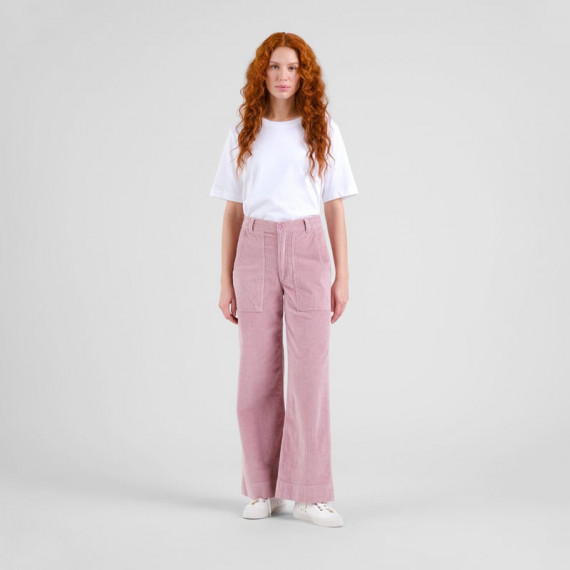 Pantalones Mujer Pantalón DEDICATED Vara Corduroy Lilas Pink