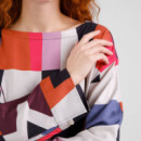 Camisa Mujer Top DEDICATED Udda Abstract Chaos Multi Color