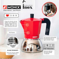 Cafetera Inducción 3 Tazas Inox MONIX