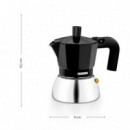 Cafetera Inducción 3 Tazas Inox MONIX