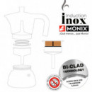 Cafetera Inducción 6 Tazas Inox MONIX