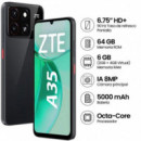 ZTE Blade A35 6.75" 2+4GB 64GB Doble Cámara Starry Black