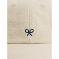 Gorros y Gorras Gorra SILBON Raquetas Bordadas Beige