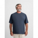 Camisetas Hombre Camiseta SILBON Minilogo Azul