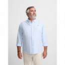 Blusas y Camisas Camisa SILBON Sport Oxford Celeste