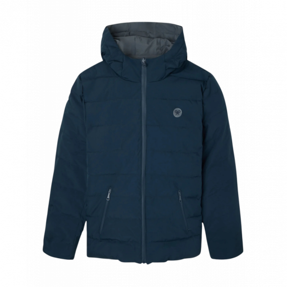 Chaquetas Hombre Abrigo SILBON Tecnico Reversible Capucha Gris Marino