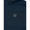 Chaquetas Hombre Abrigo SILBON Tecnico Reversible Capucha Gris Marino