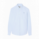 Blusas y Camisas Camisa SILBON Sport Oxford Rayas Celeste