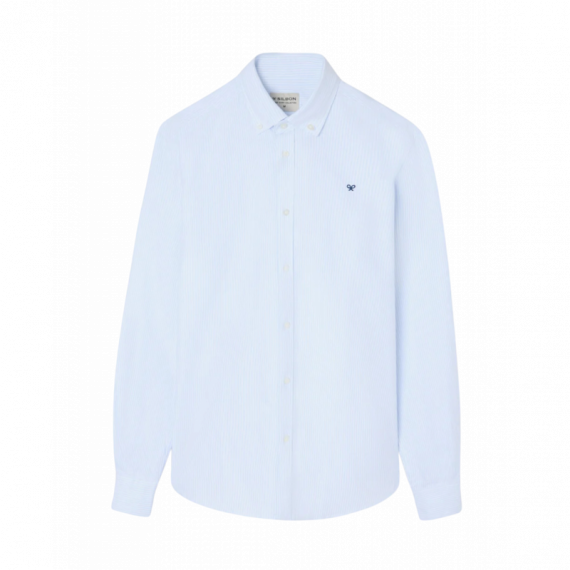 Blusas y Camisas Camisa SILBON Sport Oxford Rayas Celeste