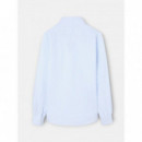 Blusas y Camisas Camisa SILBON Sport Oxford Rayas Celeste