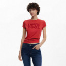 DESIGUAL Camiseta de Algodón 25SWTK10-3092