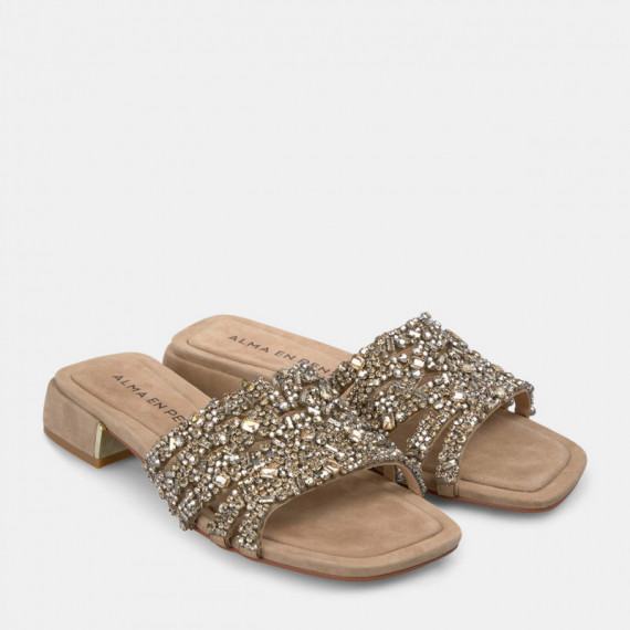 ALMA EN PENA Sandalia Plana con Pedrería V251942-154