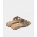 ALMA EN PENA Sandalia Plana con Pedrería V251942-154