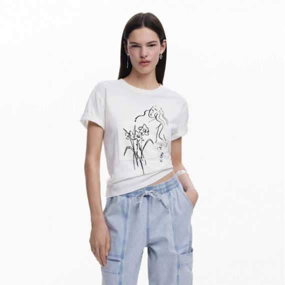 DESIGUAL Camiseta de Manga Corta 25SWTKAB-1000