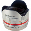 Samyang 7.5MM F3.5 Umc Ojo de Pez Micro 4/3 Plata  LK SAMYANG