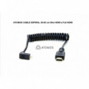 ATOMOS Cable Espiral 30-45 Cm Mini HDMI a Full HDMI