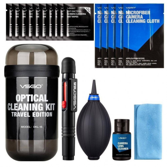 VSGO Kit de Limpieza (especial Viaje) DKL-15 Gris