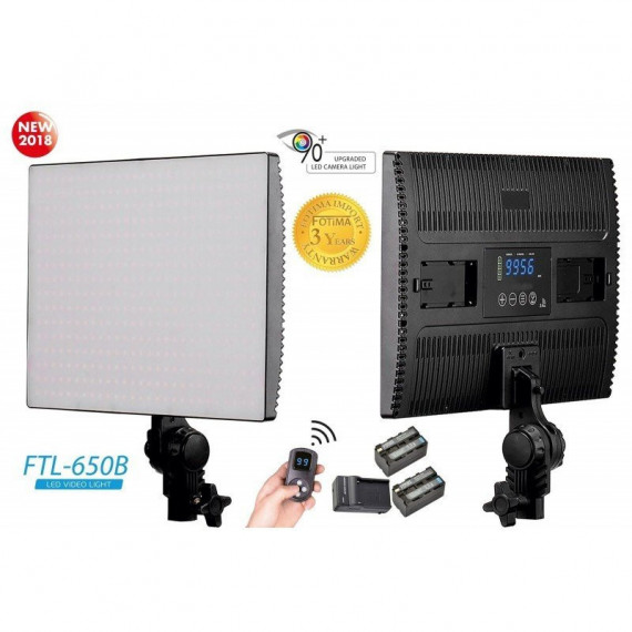 FOTIMA Panel Led Bicolor 650B + 2 Baterias + Cargador
