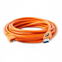 Tether Tools Cable USB 3.0 Macho a Micro B 4.6 M Naranja (CU5454)  TETHERTOOLS