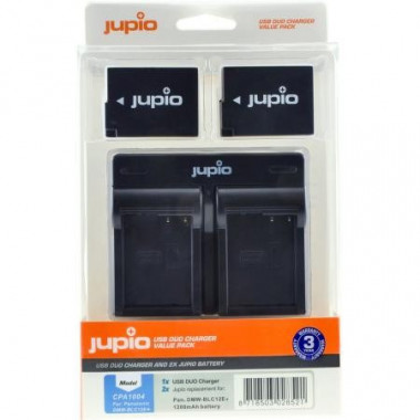 JUPIO Kit Cargador USB + 2 Baterias DMW-BLC12E 1200MAH (CPA1001)