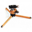 LEOFOTO  MT-01 + LH25 Mini Tripode + Rotula de Rola /aluminio Acabado Madera