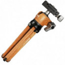 LEOFOTO  MT-01 + LH25 Mini Tripode + Rotula de Rola /aluminio Acabado Madera