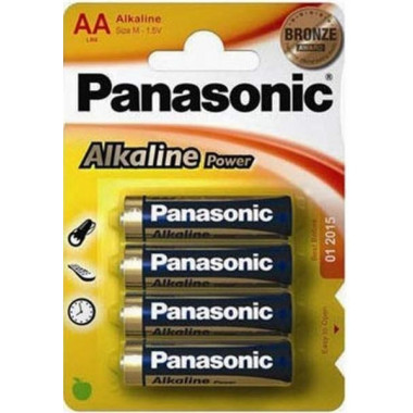 PANASONIC LR6 Aa Pack 4 Pilas Alcalinas
