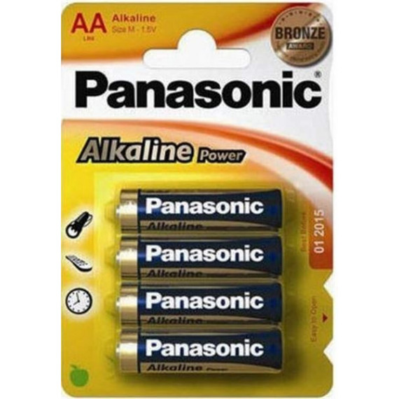 PANASONIC LR6 Aa Pack 4 Pilas Alcalinas